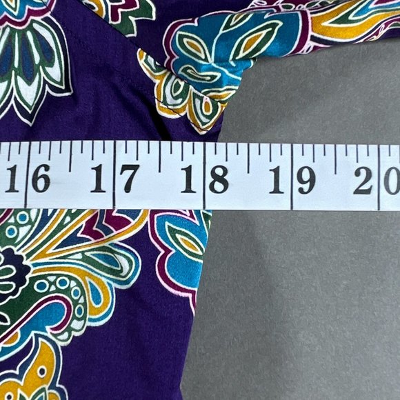 NWT Jones New York Multi Color Paisley Design Blouse Size PS - Picture 10 of 14